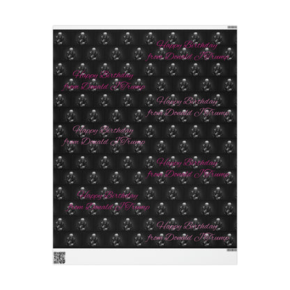 Happy Birthday From Donald J Trump Gift Wrapping Paper (Pink)