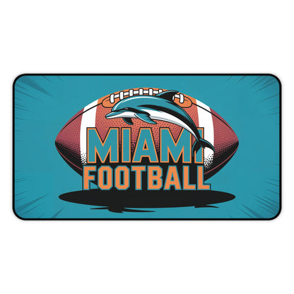 Miami Football High Definition Print Non Slip Desk Mat Office Home Mouse Pad Sports Fan Gift Ultra Smooth Surface Rubber Backing