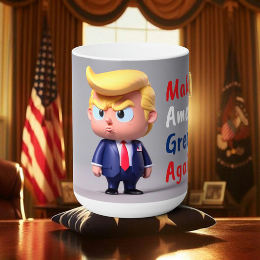 Little Trump Make America Great Again Jumbo-Kaffeetasse aus Keramik, 425 ml