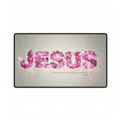 Jesus Pink religious Spiritual Faith Christian High Definition Desk Mat Mousepad