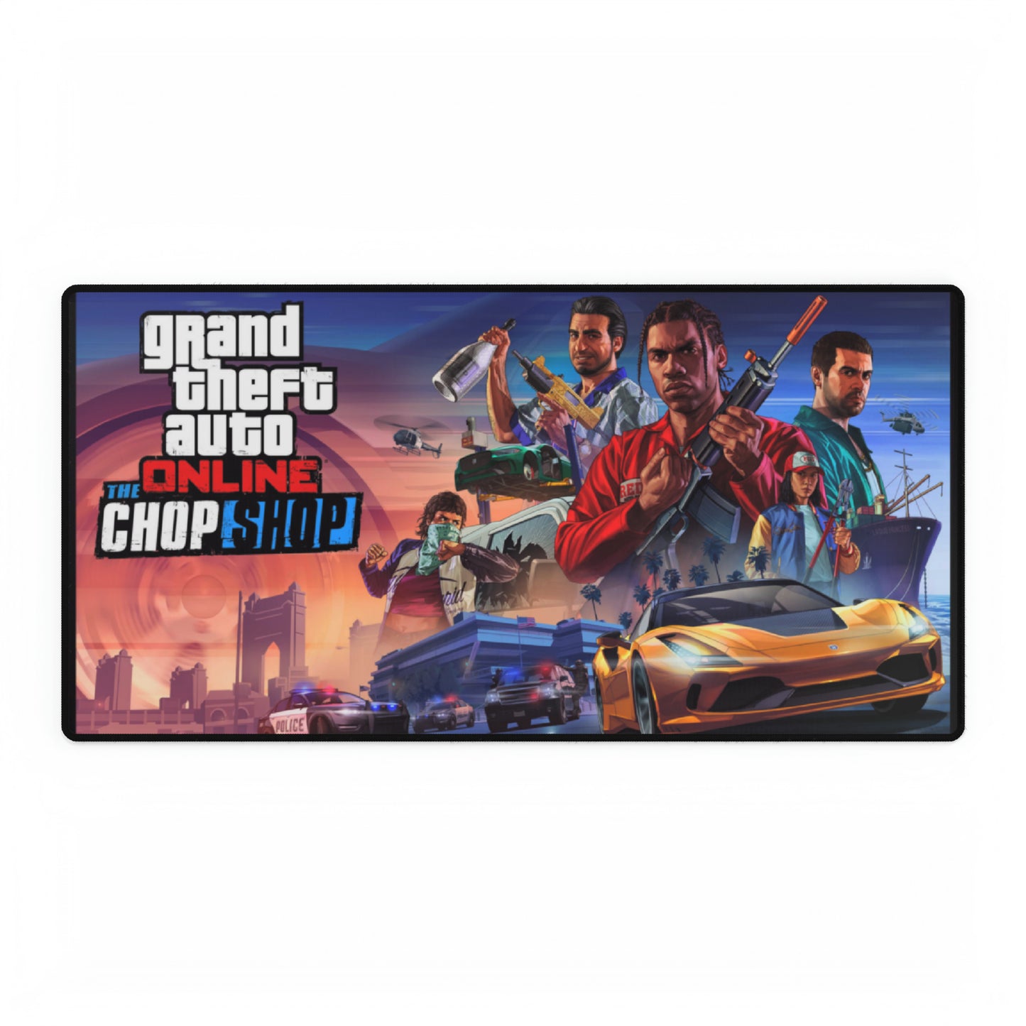 GTA 5 Online Chop Shop High Definition PC PS Video Game Desk Mat