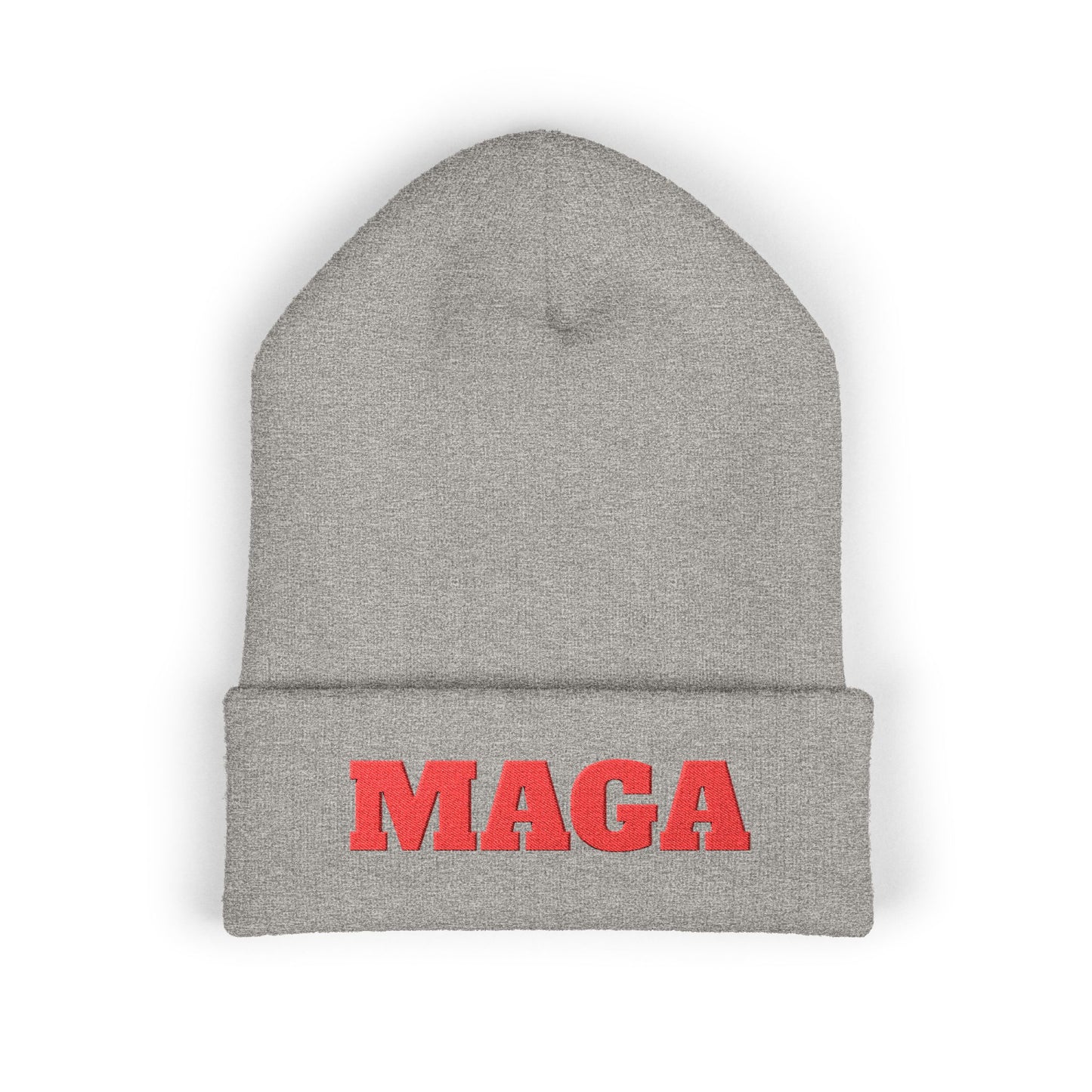 MAGA Embroidered Cuffed Beanie — Classic Knit Winter Hat
