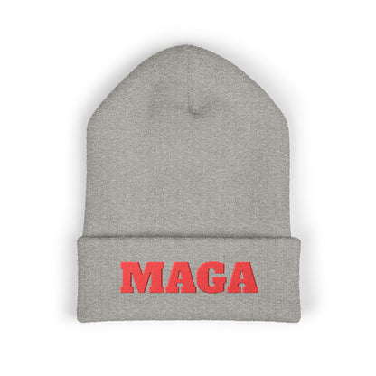 MAGA Embroidered Cuffed Beanie — Classic Knit Winter Hat