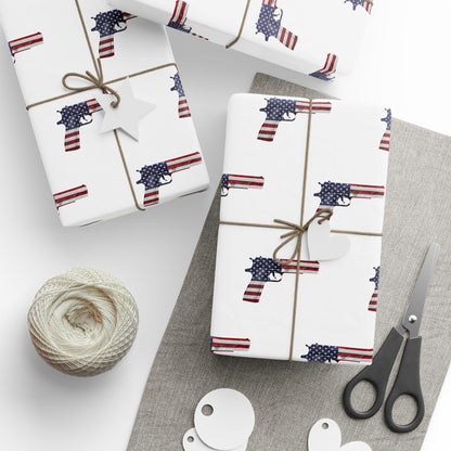 American Flag Gun 2A Weihnachts-Geschenkpapier