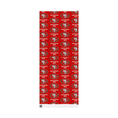 San Francisco 49ers Red NFL Football Birthday Gift Wrapping Papers Holiday