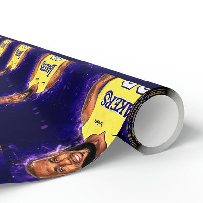 Lebron James LA Lakers NBA Birthday Gift Wrapping Paper Basketball Holiday