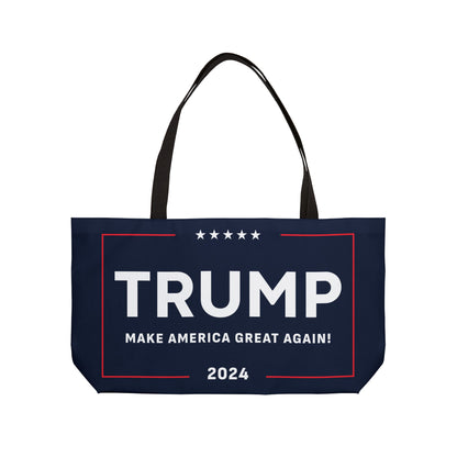 Trump Make America Great Again MAGA 2024 Large Rally Beach Weekender Tote Bag