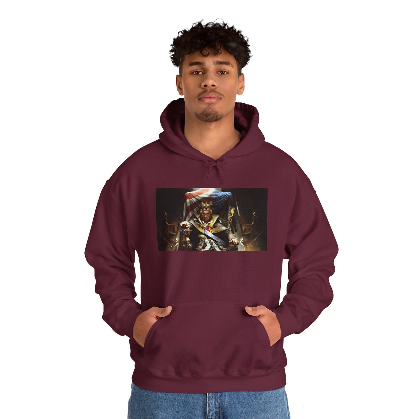 Trump the King Unisex Heavy Blend™ Hooded Sweatshirt