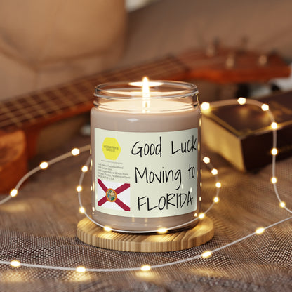 Good Luck moving to Florida scented Soy Candle, 9oz