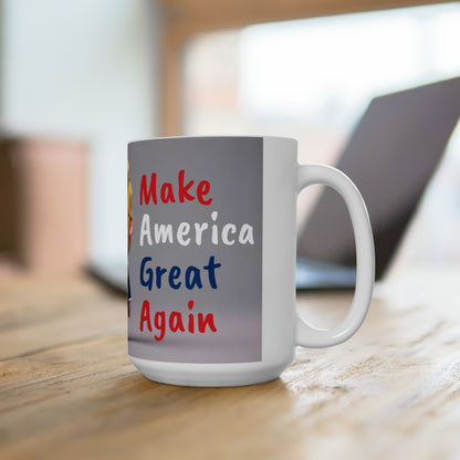 Little Trump Make America Great Again Jumbo Ceramic Coffee Mug 15oz