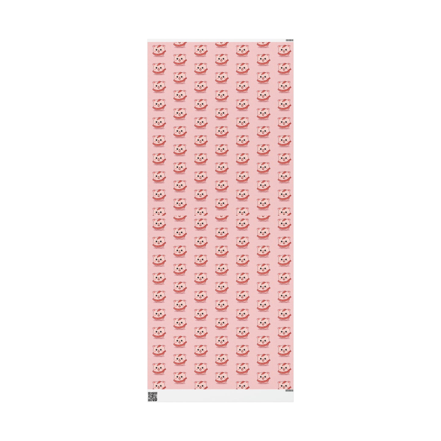 Cute Pig with Bacon Pink High Definition Birthday Gift Present Holiday Wrapping Paper