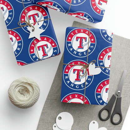 Texas Rangers Baseball MLB Geburtstagsgeschenkpapier Urlaub