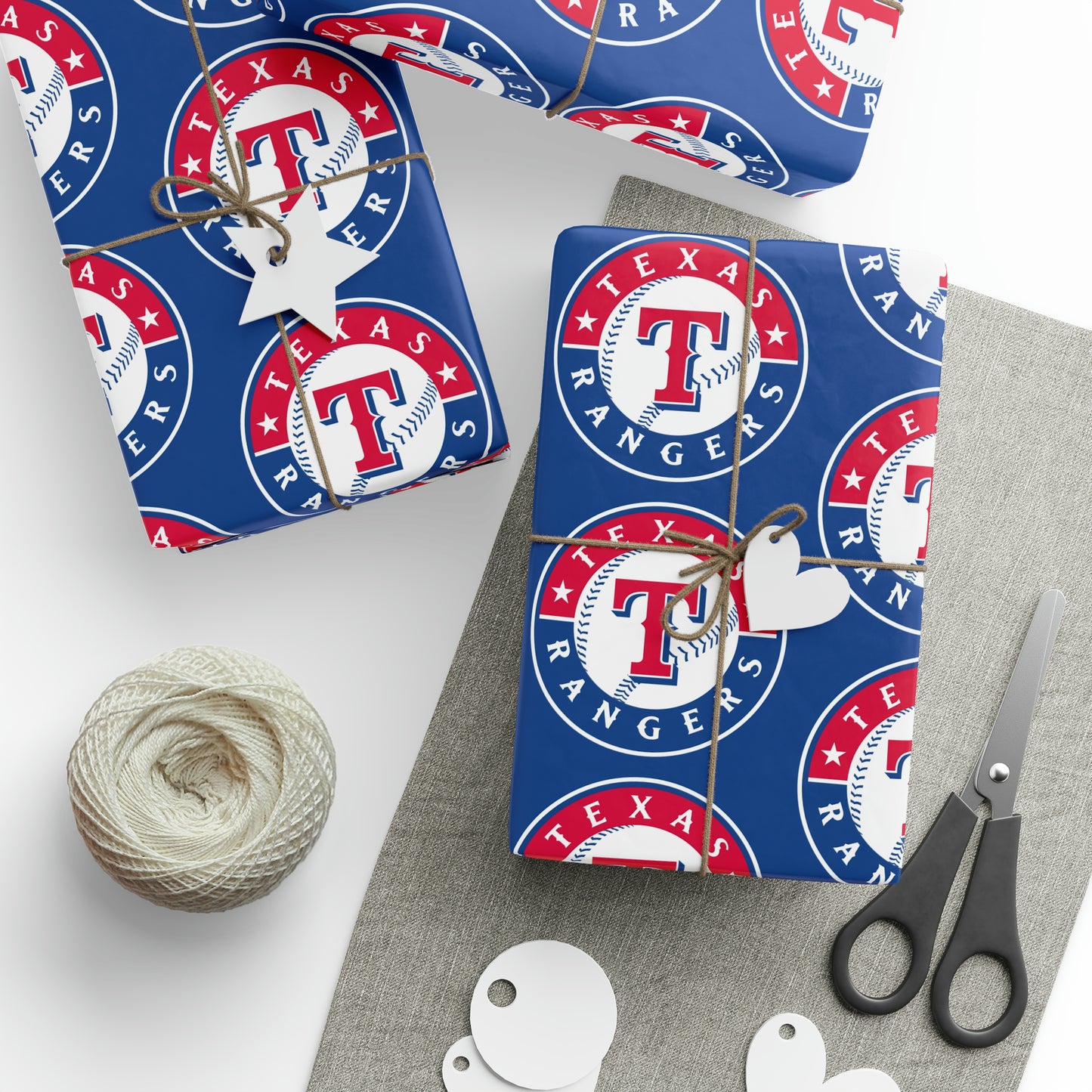 Texas Rangers Baseball MLB Birthday Gift Wrapping Paper Holiday