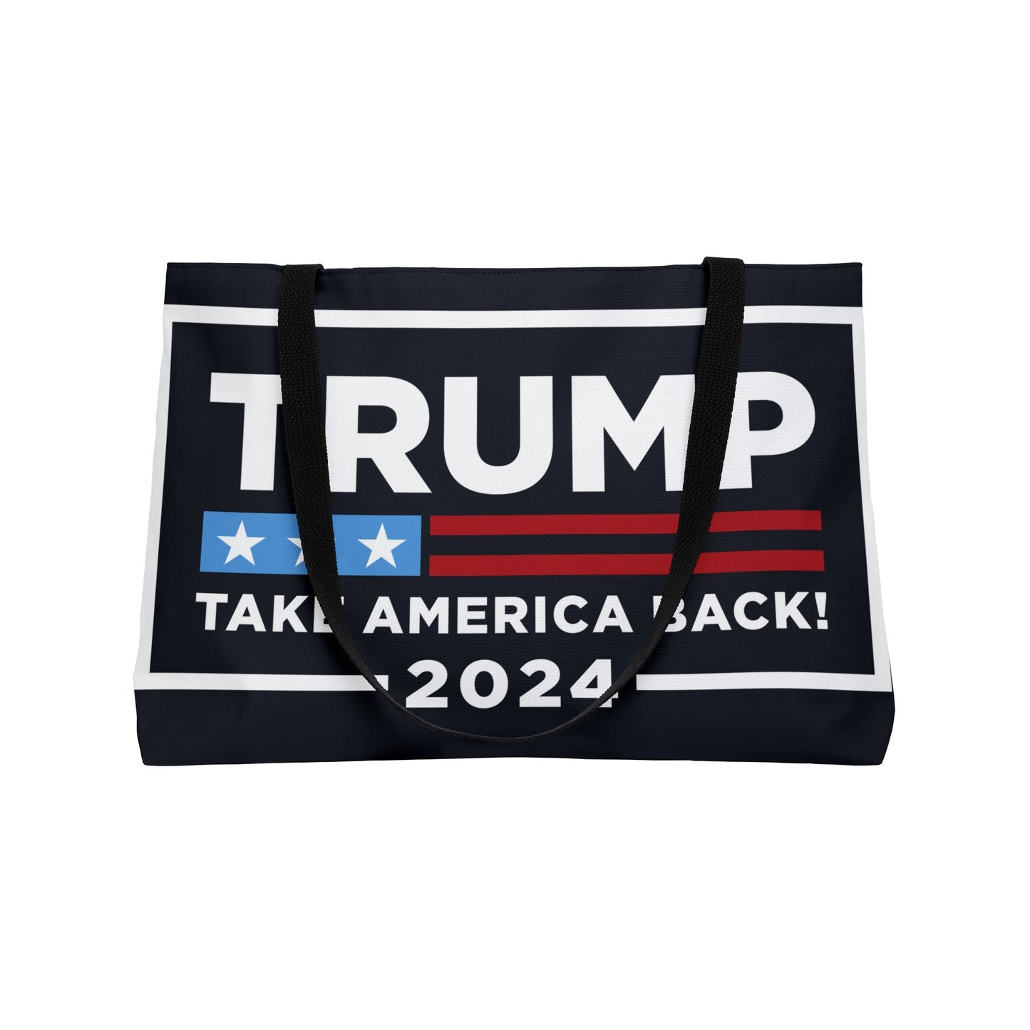 Trump Take America Back Black 2024 Large Rally Beach Travel Weekender Tote Bag