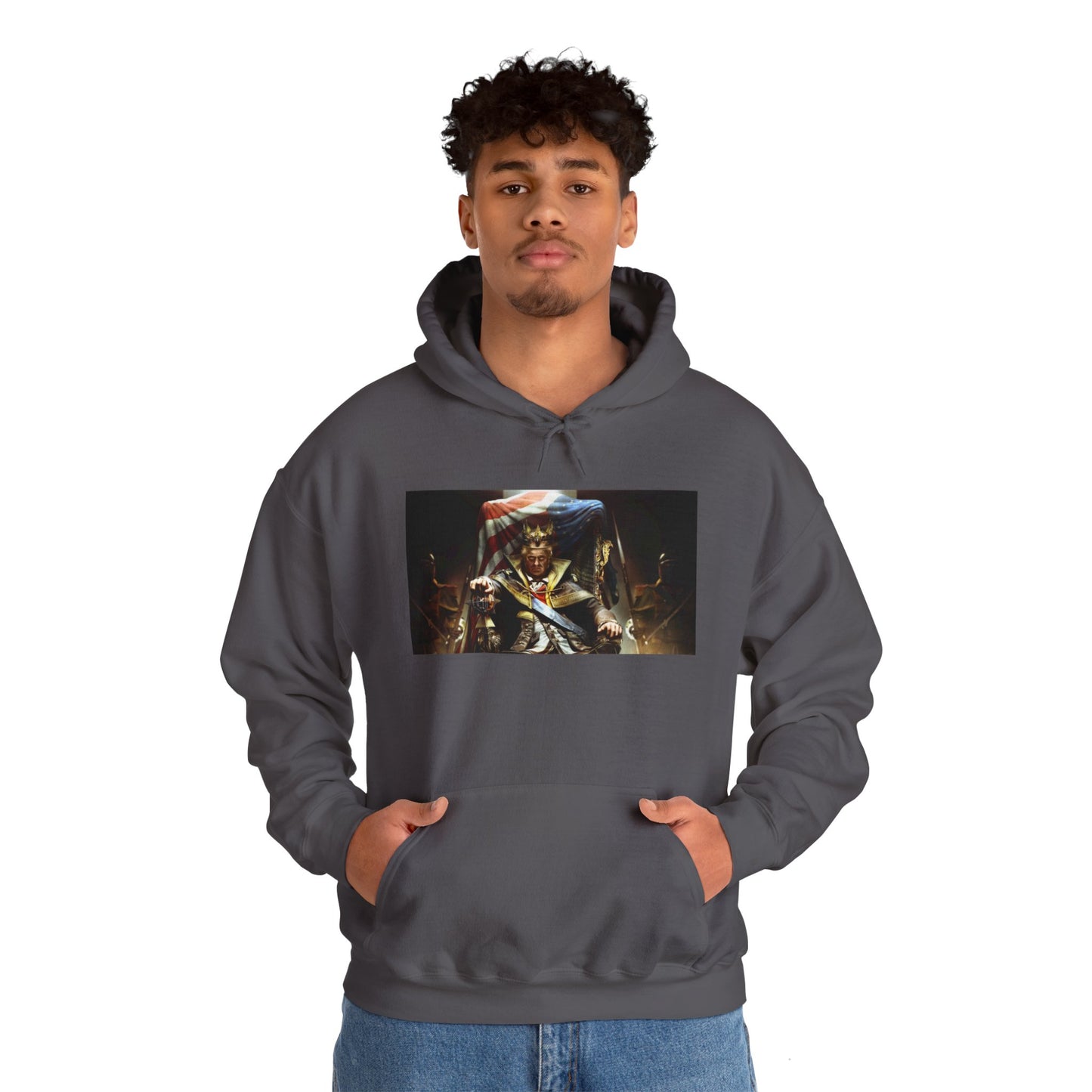 Trump the King Unisex Heavy Blend™ Hooded Sweatshirt