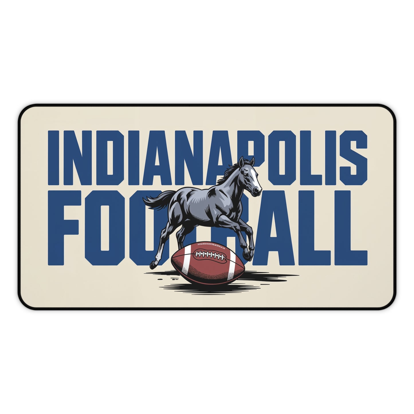 Indianapolis Football High Definition Print Non Slip Desk Mat Office Home Mouse Pad Sports Fan Gift Ultra Smooth Surface Rubber Backing