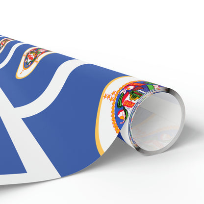 The ORIGINAL Minnesota State Flag Birthday Gift Wrapping Paper Don't Change our flag