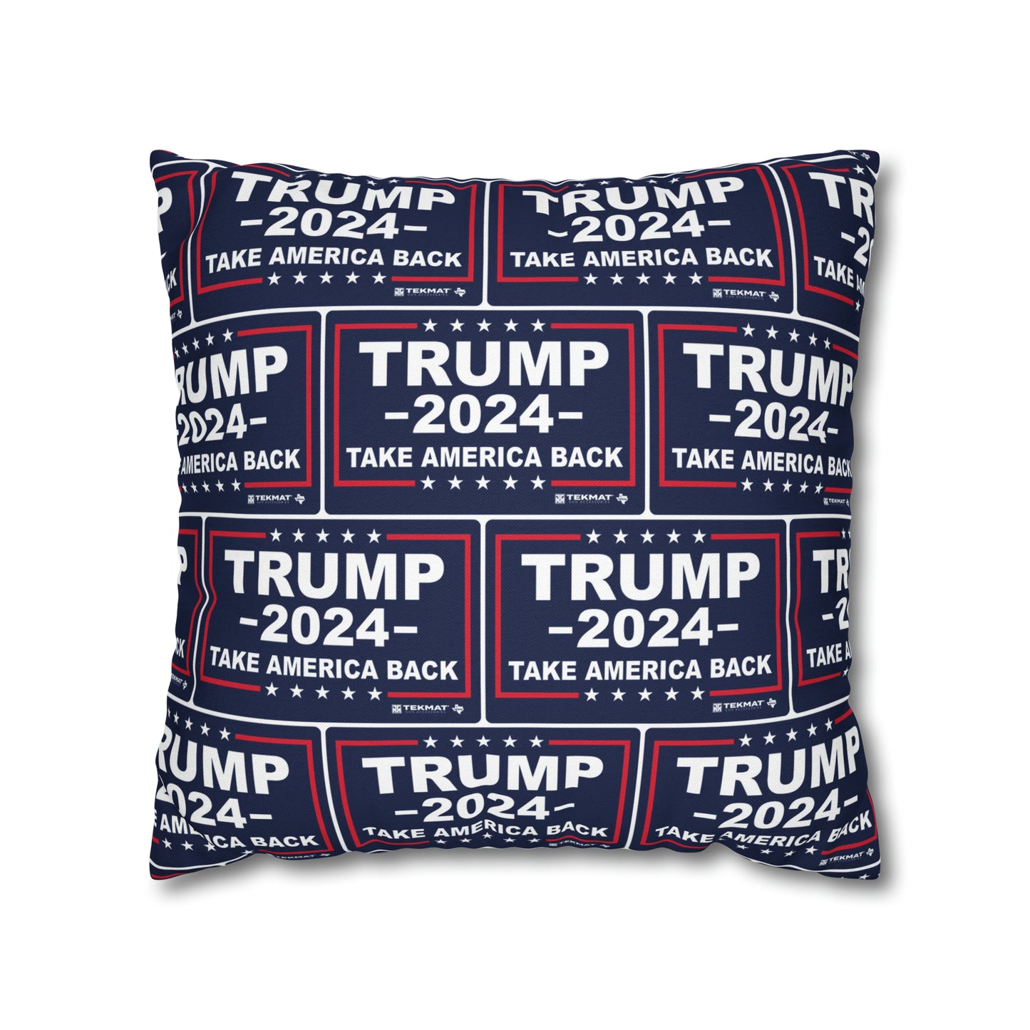 Trump 2024 Take America Back Blue Throw Pillow Case