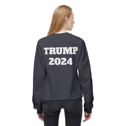 New Year New President Trump 2024 Unisex Midweight Cotton Blend Soft style Fleece Crewneck Sweatshirt