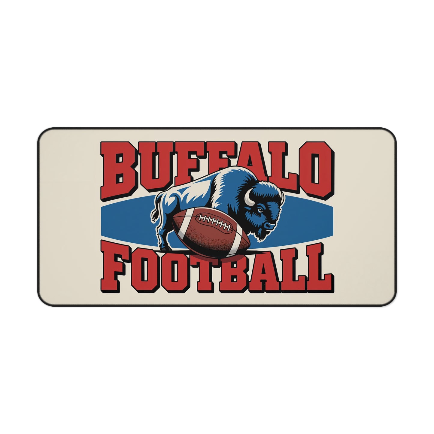 Buffalo Football High Definition Print Non Slip Desk Mat Office Home Mouse Pad Sports Fan Gift Ultra Smooth Surface Rubber Backing