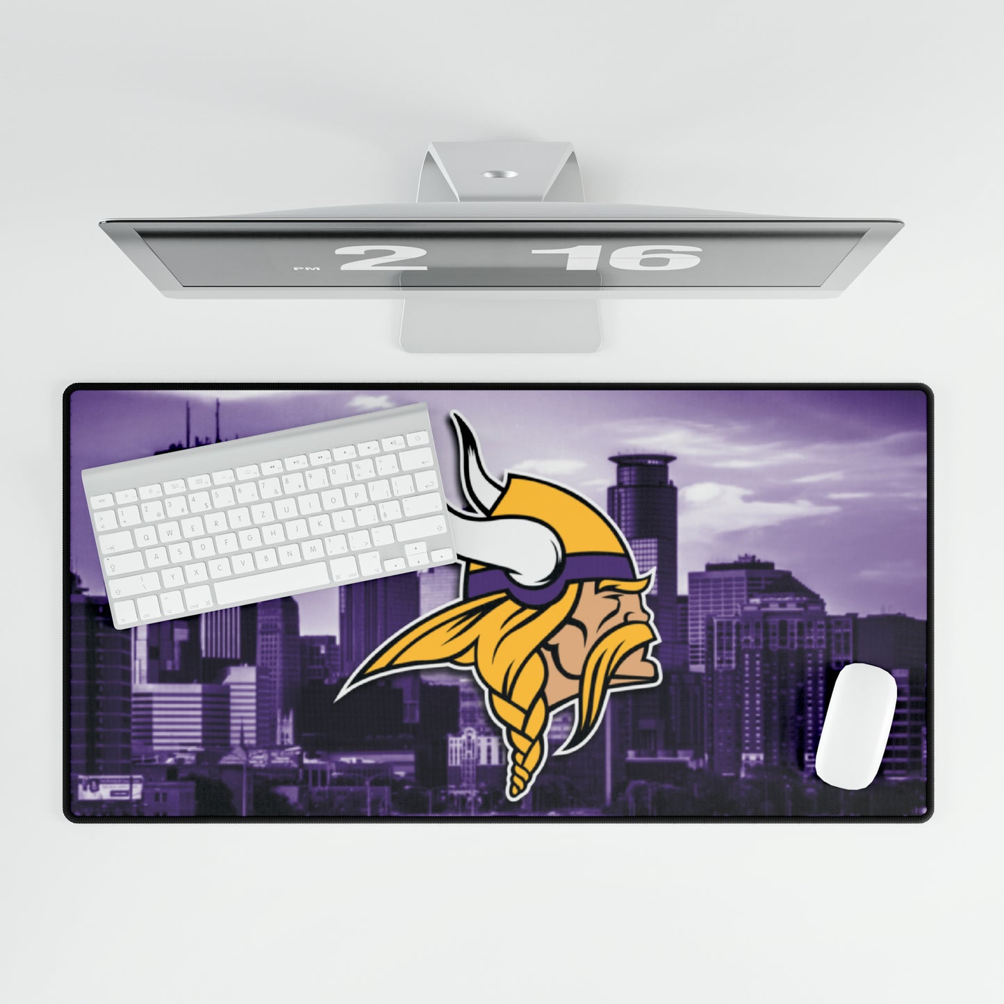 Minnesota Vikings Cityscape logo NFL Football High Definition Print Desk Mat Mousepad