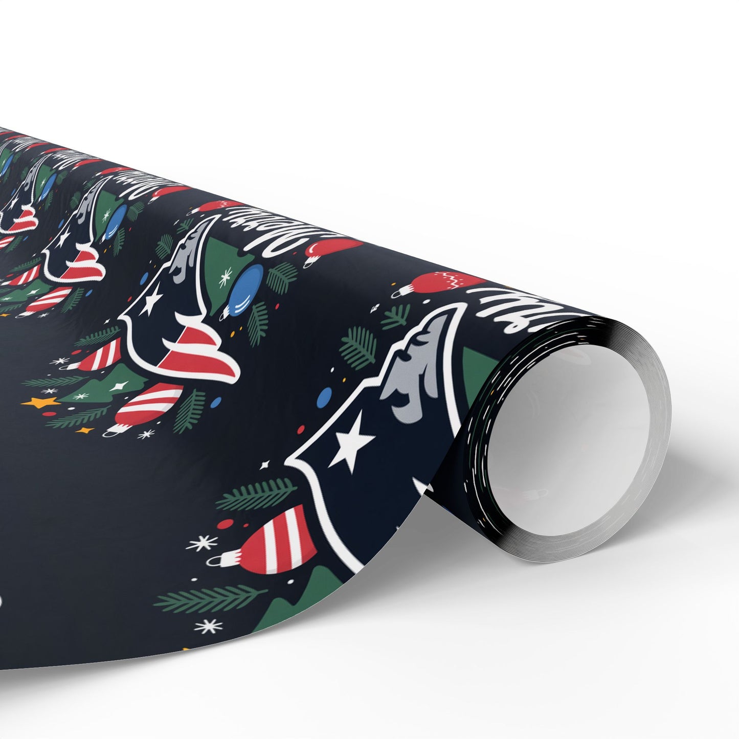 New England Football Merry Christmas Sports Gift Wrap, Holiday Present Wrap, Christmas Gift Wrap, Gift Packaging