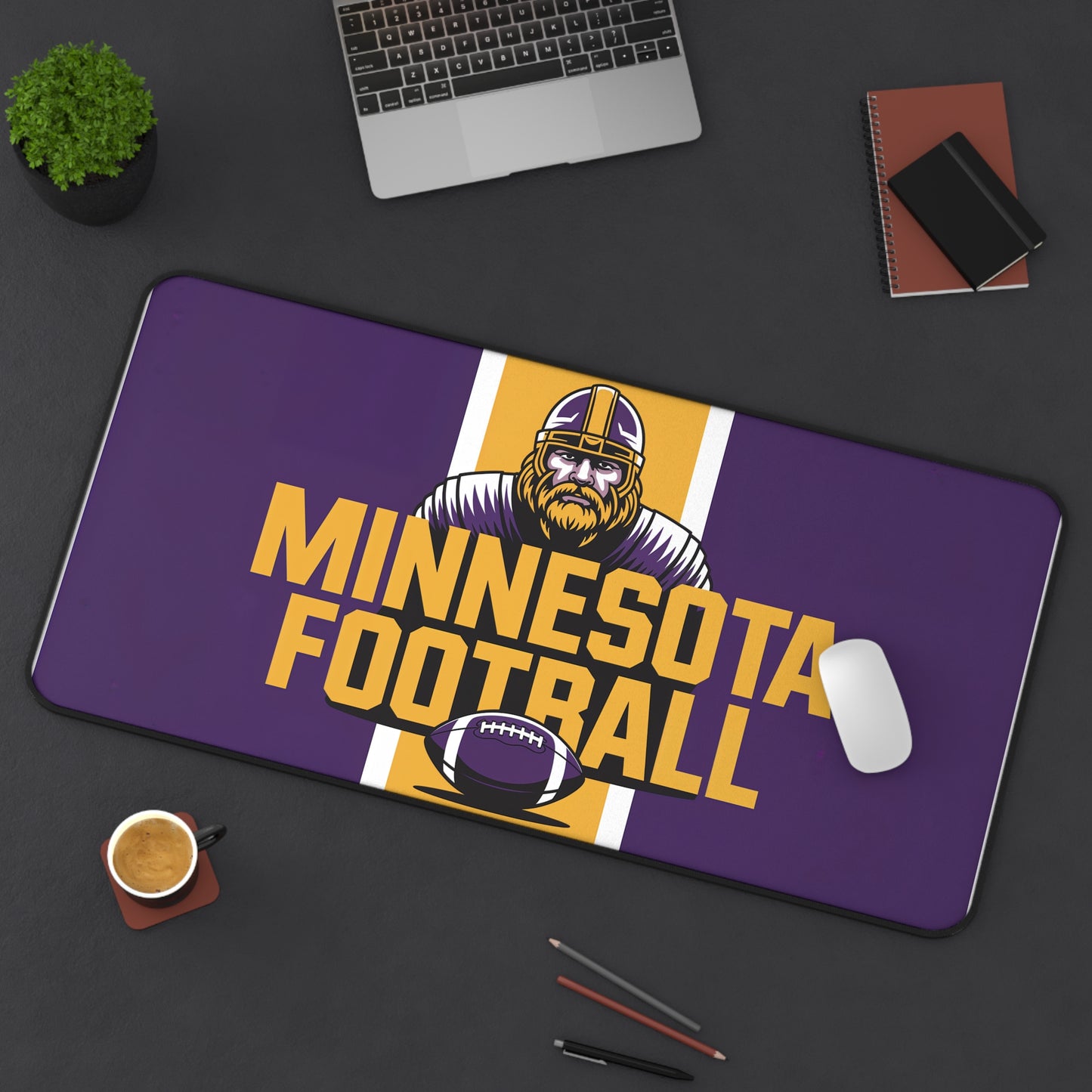 Minnesota Football High Definition Print Non Slip Desk Mat Office Home Mouse Pad Sports Fan Gift Ultra Smooth Surface Rubber Backing