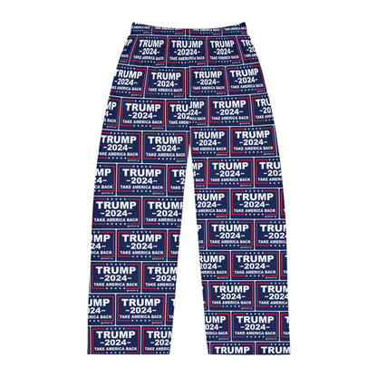 Take America Back Trump 2024 Men's Polyester Lounge Comfy Pajama Pants