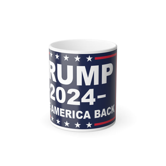 Color Morphing Trump 2024 Take America Back Heat Reacting Coffee Mug 11oz