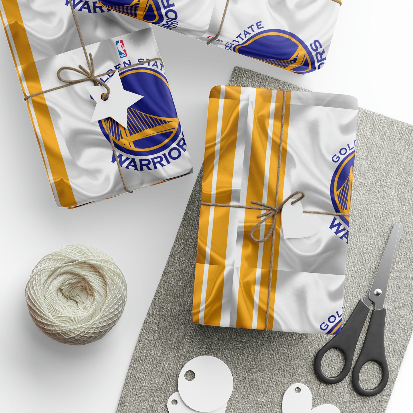 Golden State Warriors NBA Birthday Gift Wrapping Paper Basketball Holiday