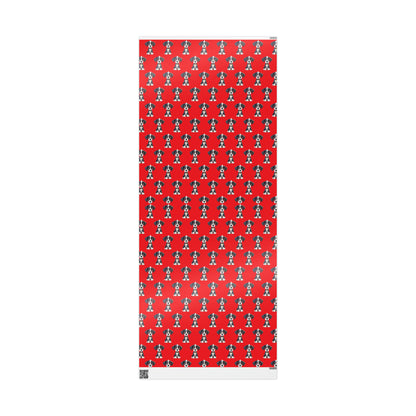 Great Dane Cute Puppy Red Birthday Gift Present Holiday Wrapping Paper