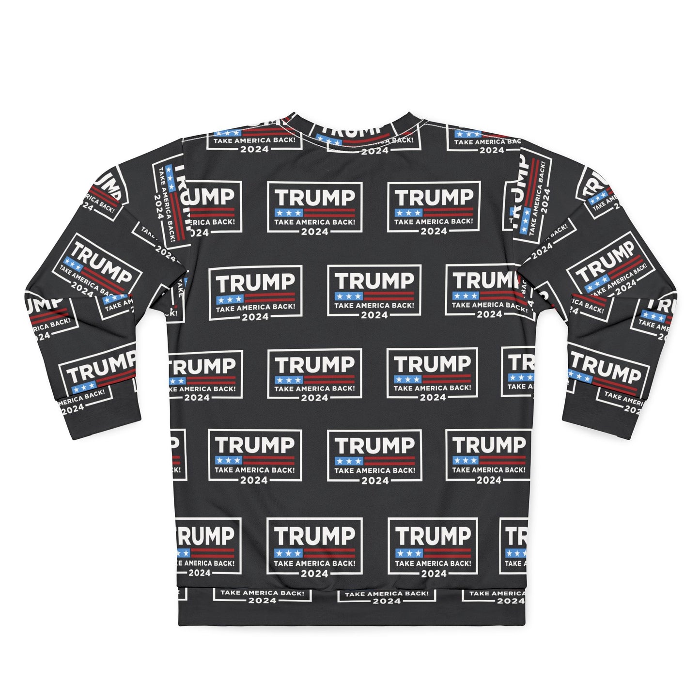 Trump MAGA Take America Back NOT ugly sweater Christmas party Made in U.S.A. Unisex Sweatshirt (AOP)