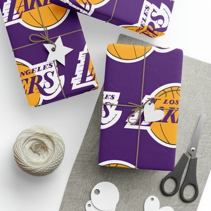 Los Angeles Lakers Logo Birthday Gift Wrapping Paper Basketball Holiday