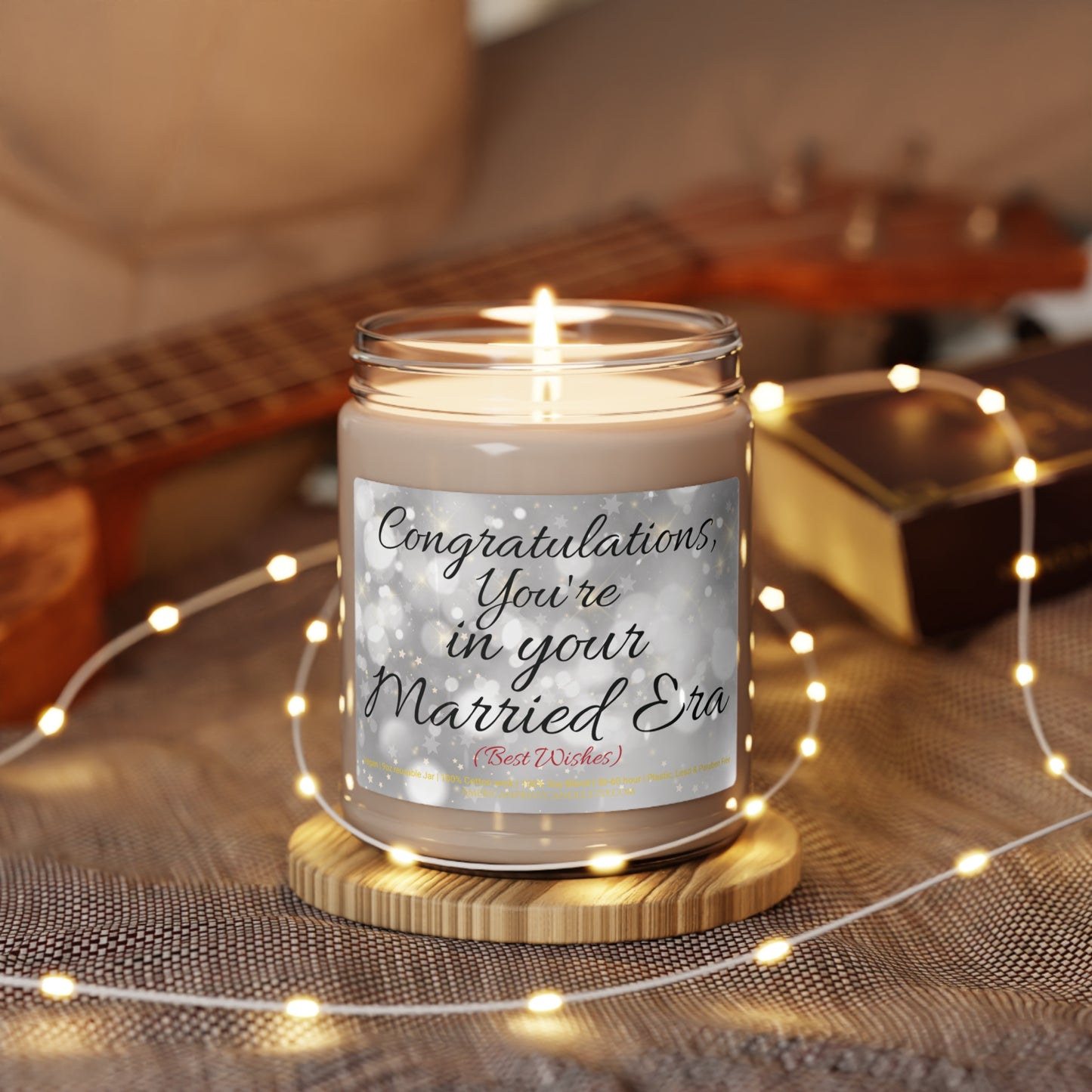 Congratulations You're in your Married Era Scented Soy Candle 9oz Wedding Gift