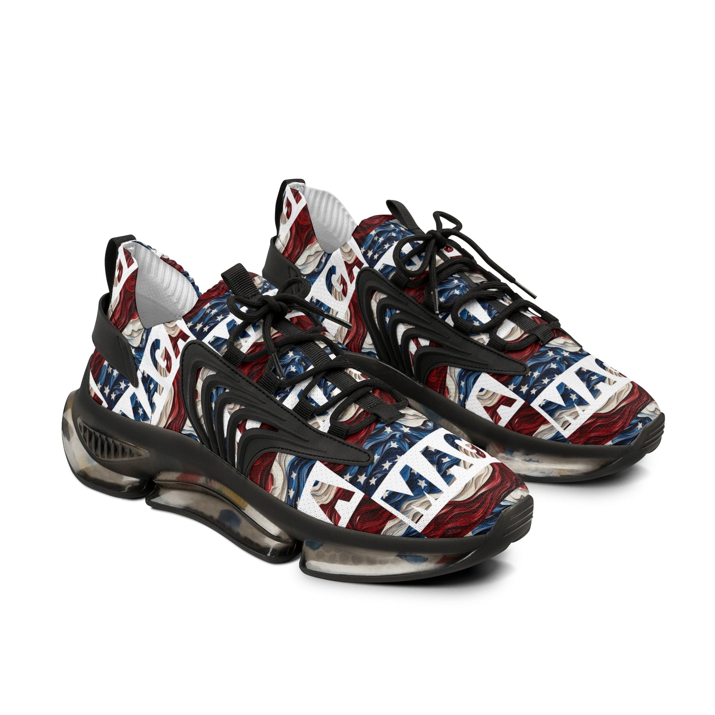 MAGA Trump 2024 Red White and Blue Men's Mesh Sneakers