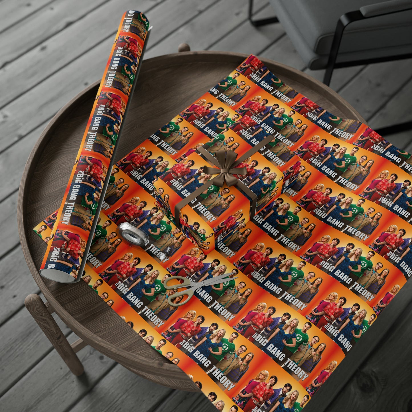 The Big Bang Theory cast TV Show Birthday Gift Wrapping Paper Holiday