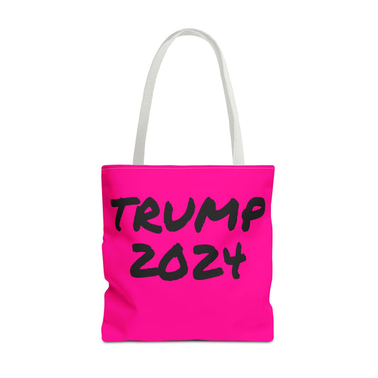 Hot Pink Trump 2024 Rally Durable Heavy Duty Tote Bag