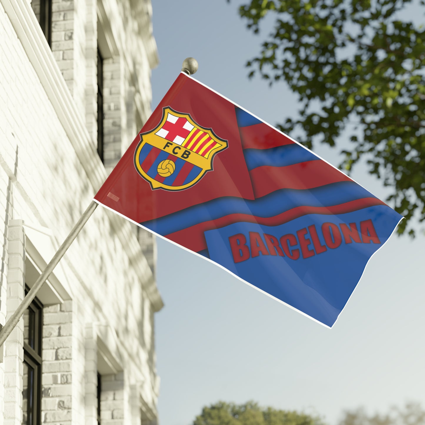 Barcelona Futbol soccer World Champions High Definition Print Flag