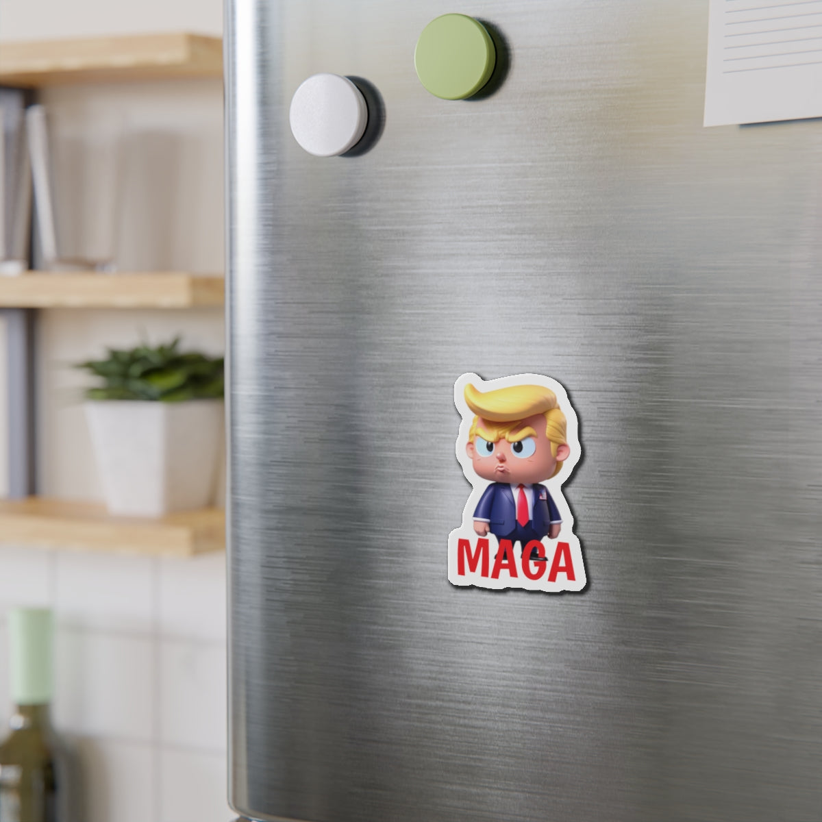 Little Trump MAGA America Style 1 Die-Cut Magnet