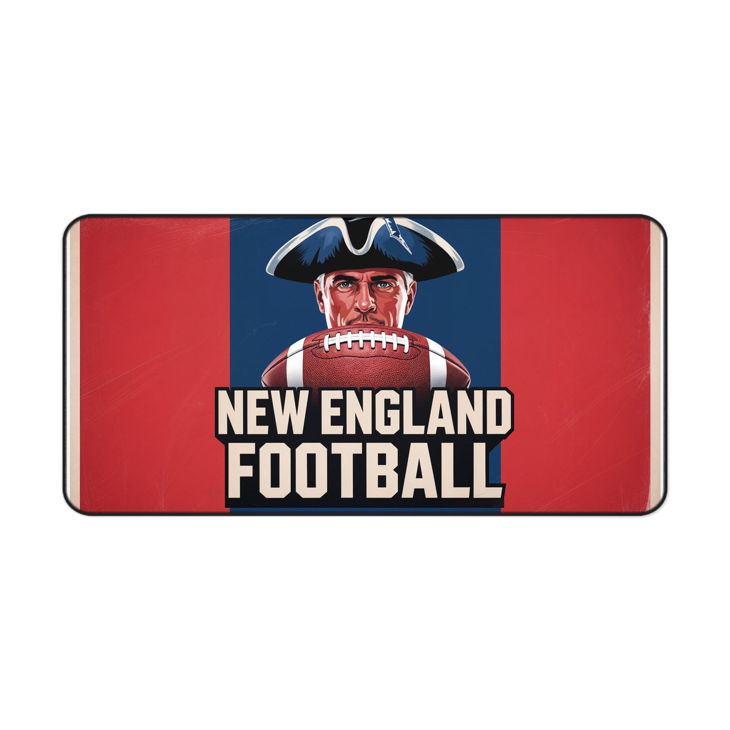 New England Football High Definition Print Non Slip Desk Mat Office Home Mouse Pad Sports Fan Gift Ultra Smooth Surface Rubber Backing