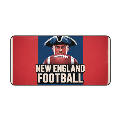 New England Football High Definition Print Non Slip Desk Mat Office Home Mouse Pad Sports Fan Gift Ultra Smooth Surface Rubber Backing