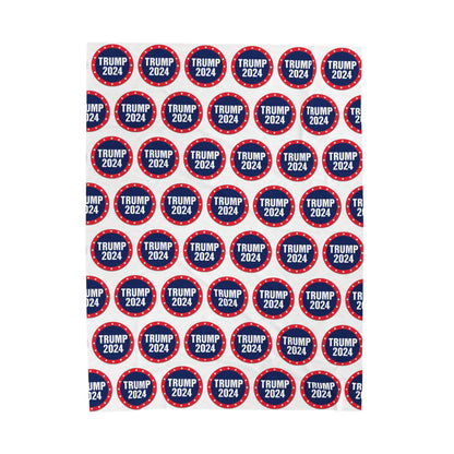 Trump 2024 Velveteen Plush Blanket MAGA