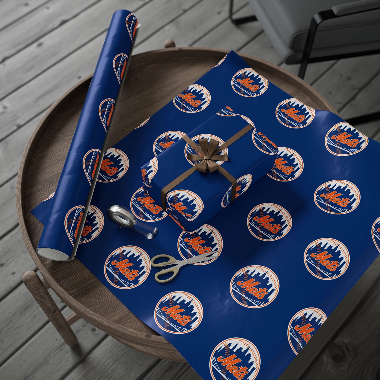 New York Mets Baseball MLB Birthday Graduation Holiday Gift Wrapping Paper