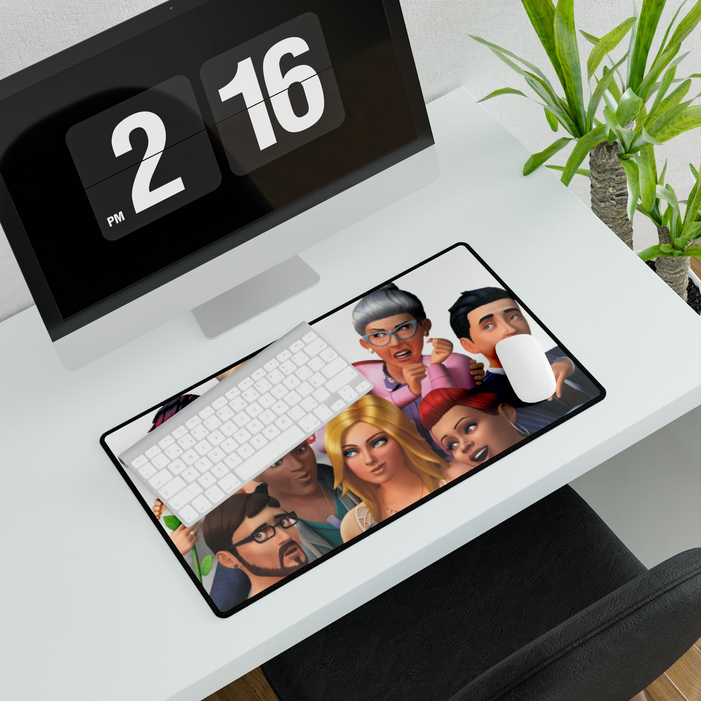 The People of Sims 4 High Definition Epic PC Video Game American Desk Mat