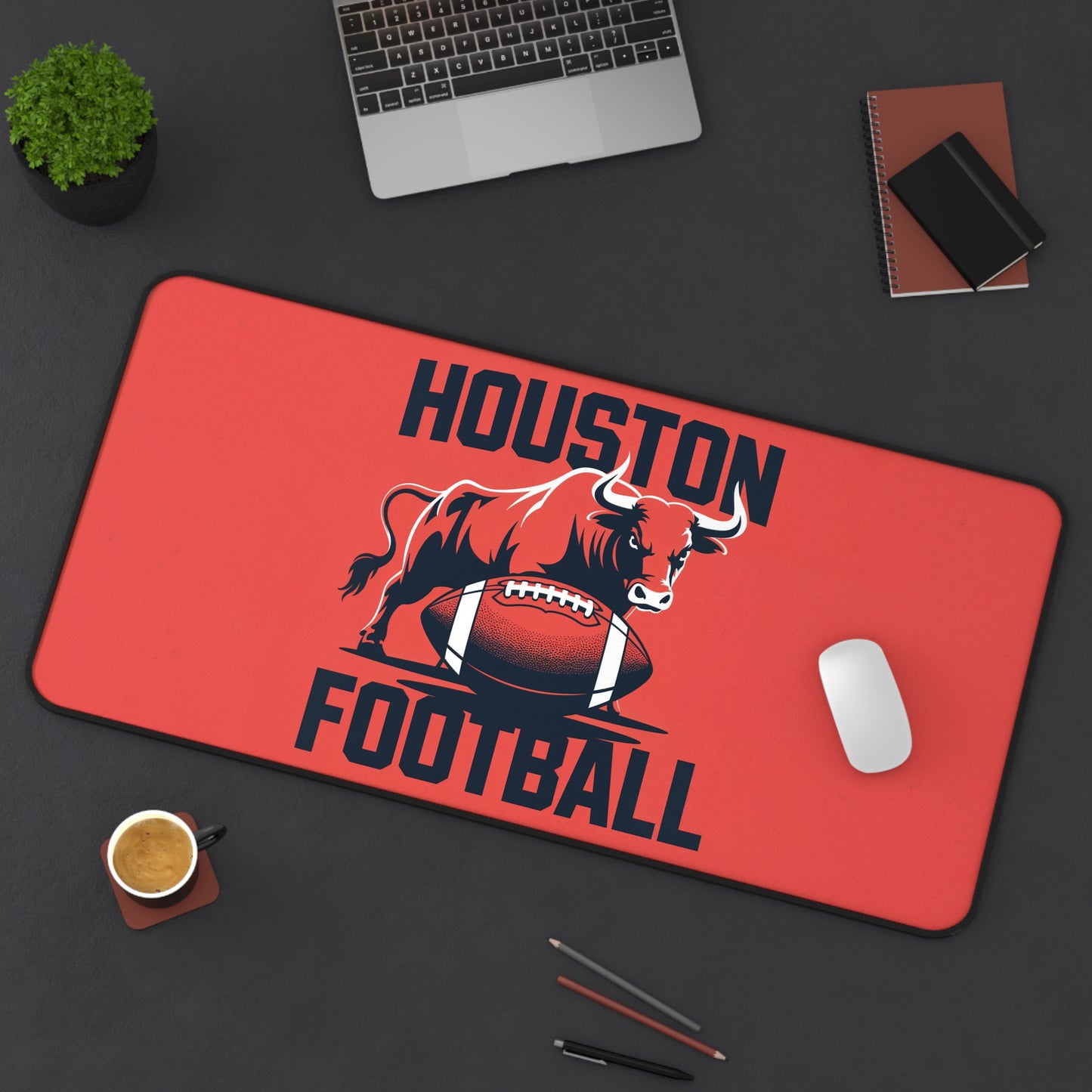 Houston Football High Definition Print Non Slip Desk Mat Office Home Mouse Pad Sports Fan Gift Ultra Smooth Surface Rubber Backing