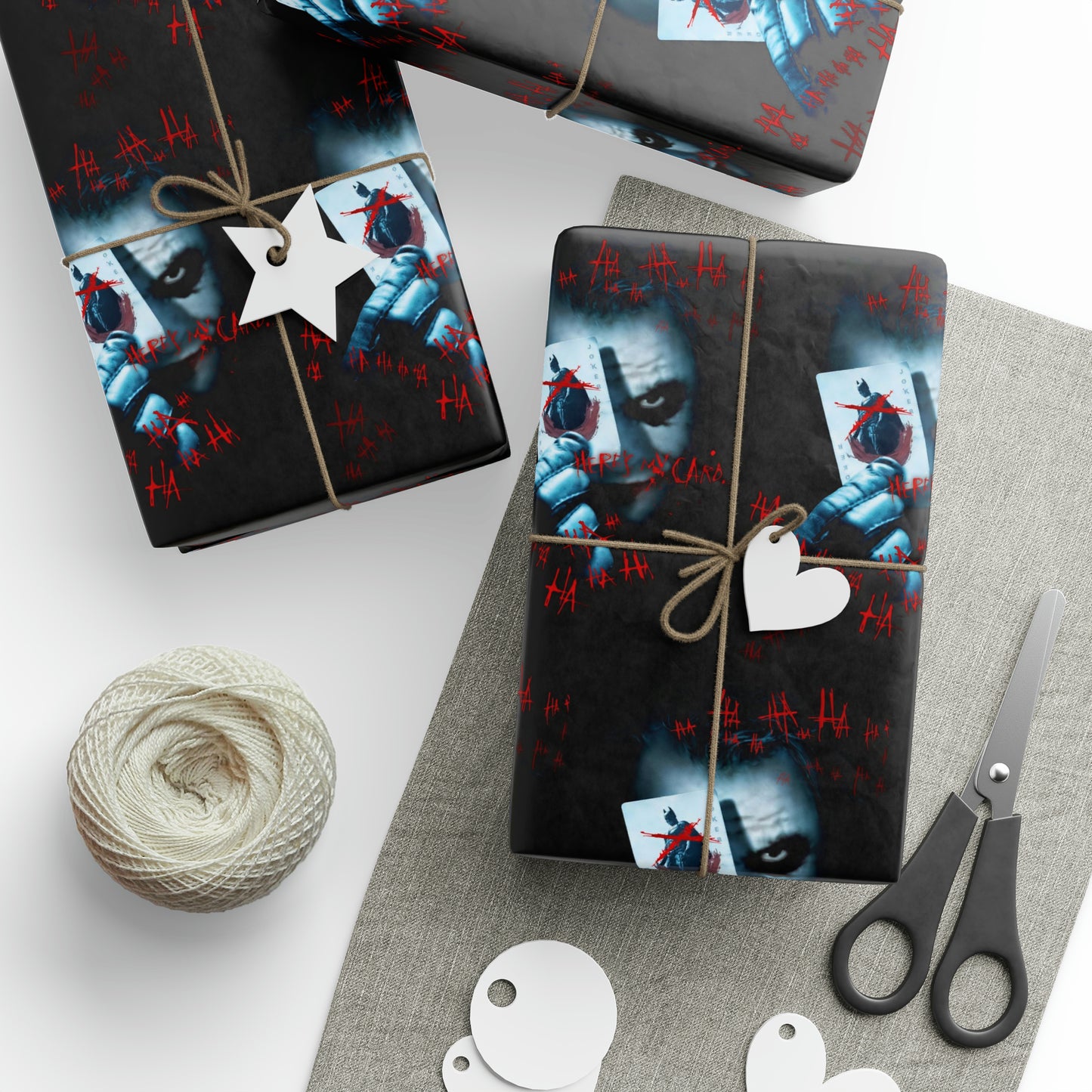 Joker Dark Knight Ledger holiday present Birthday Present Gift Wrapping Papers