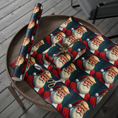 Trump Santa Claus Xmas MAGA Christmas Gift Present Wrapping Papers