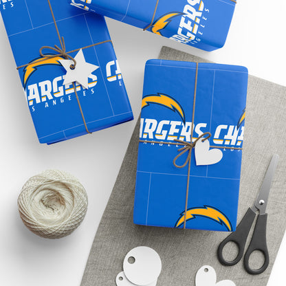 Los Angeles Chargers NFL Football Birthday Graduation Gift Wrapping Paper Holiday