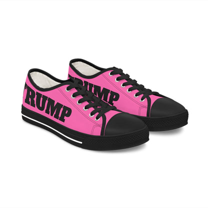 Hot Pink Trump Women's Low Top Sneakers Shoes