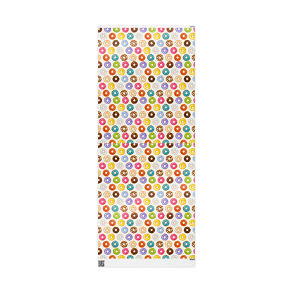 Donut Variety High Definition Happy Birthday Gift Present Holiday Wrapping Paper